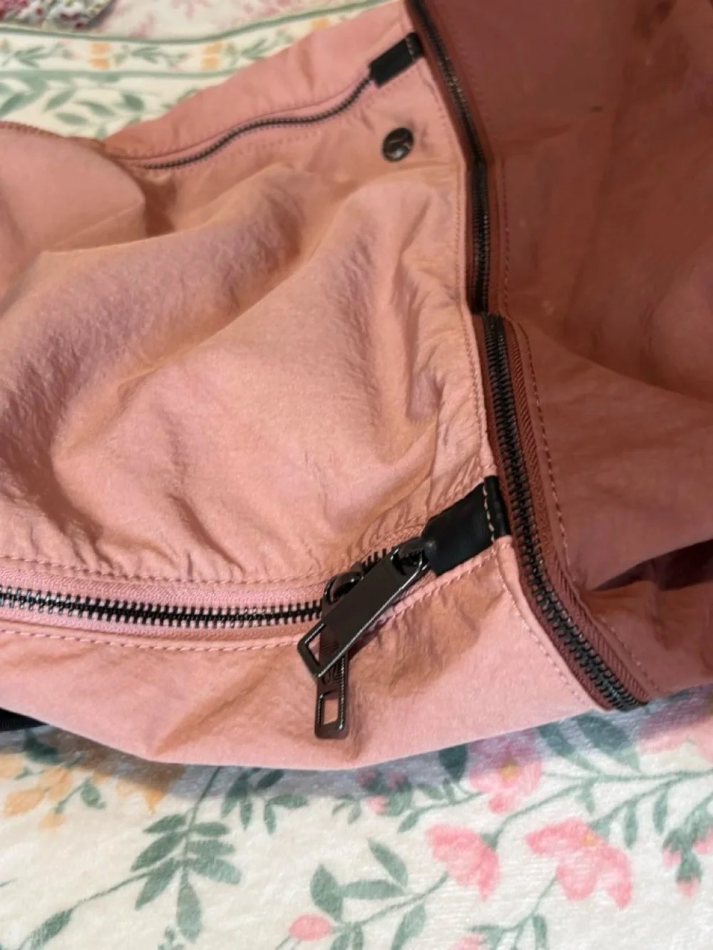 lululemon athletica Pink and Brown Two-Tone Backpack